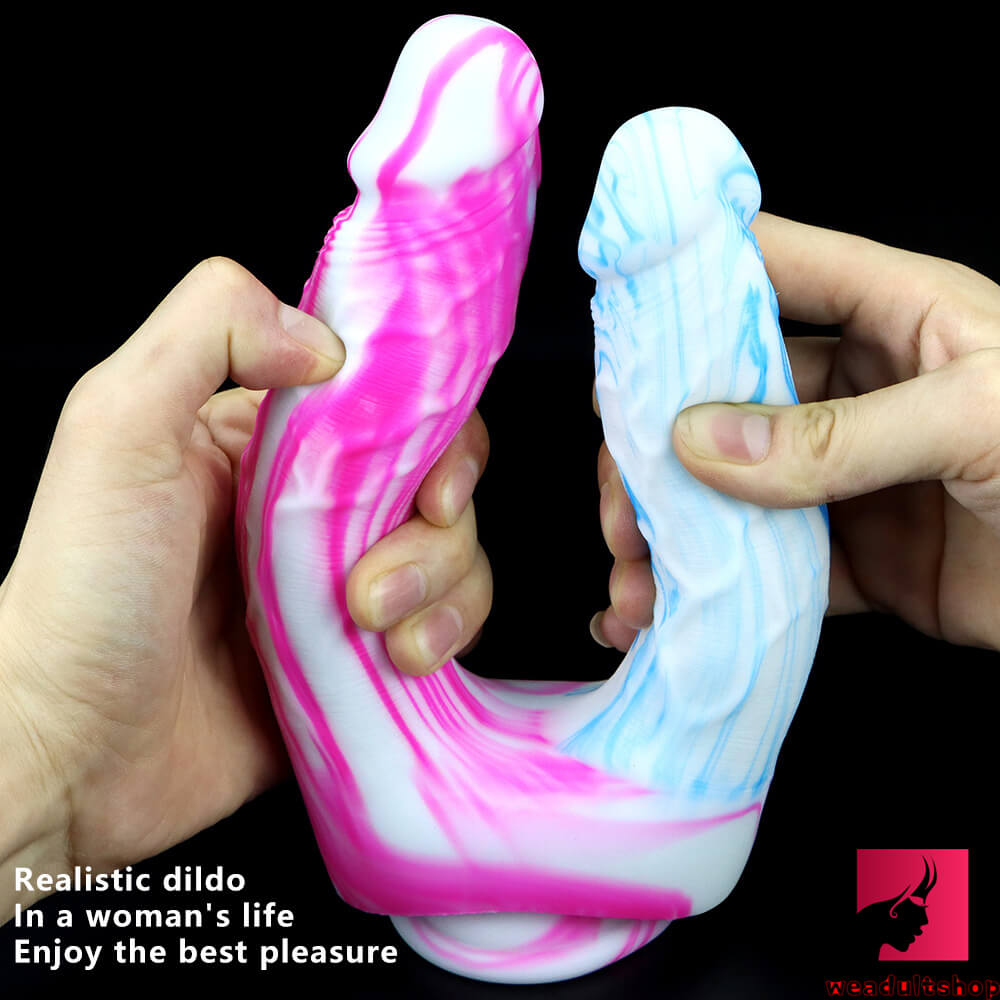 8.46in 7.48in Mixed Colors Double Heads Dildo With Suction Cup | Weadultshop