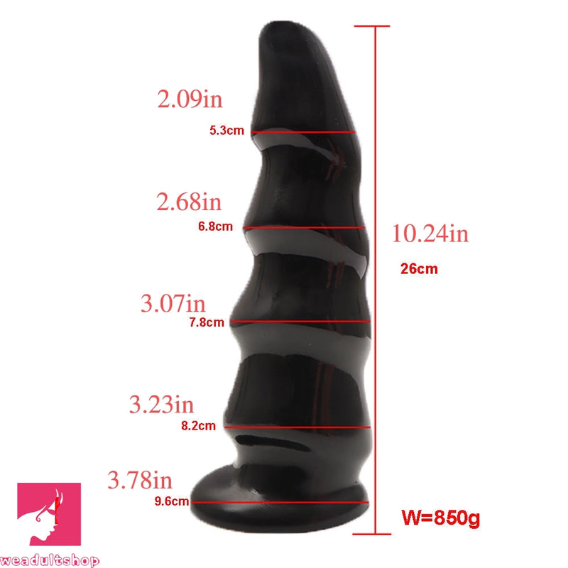 6.69in 8.66in 10.24in Exotic Wavy Anal Big PVC Dildo Cock Butt Plug