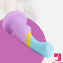 5.83in Unisex Silicone Soft Rainbow Dildo Adult Toy For Gay LGBT