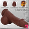 8.85in 3in1 Intelligent Heating Thrusting Vibrating Auto Ebony Dildo