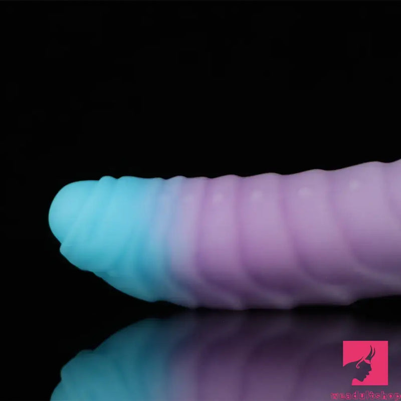 8.15in 9.06in Mixed Color Silicone Gradient Big Soft Odd Dildo Adult Toy