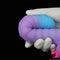 8.15in 9.06in Mixed Color Silicone Gradient Big Soft Odd Dildo Adult Toy