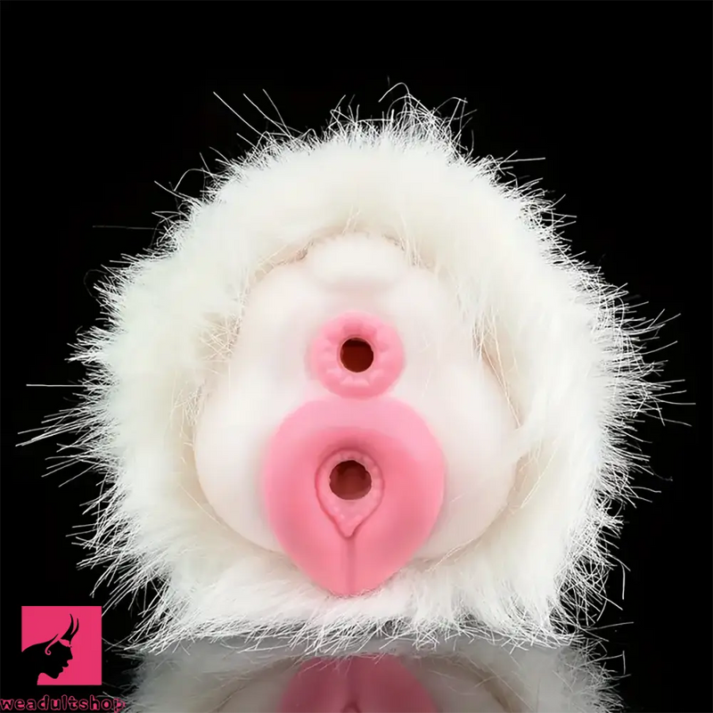 Silicone Animal Pussy Male Masturbator Toy With Removable Fur