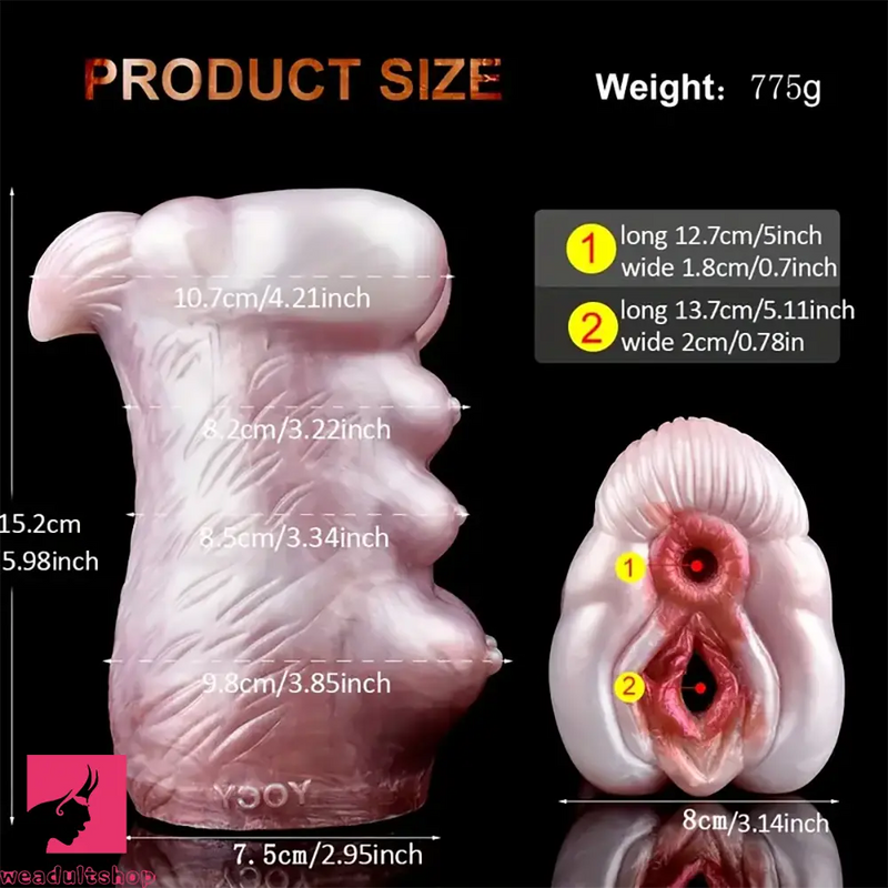 Soft Silicone Real Vagina Pocket Animal Male Masturbation Sex Toy