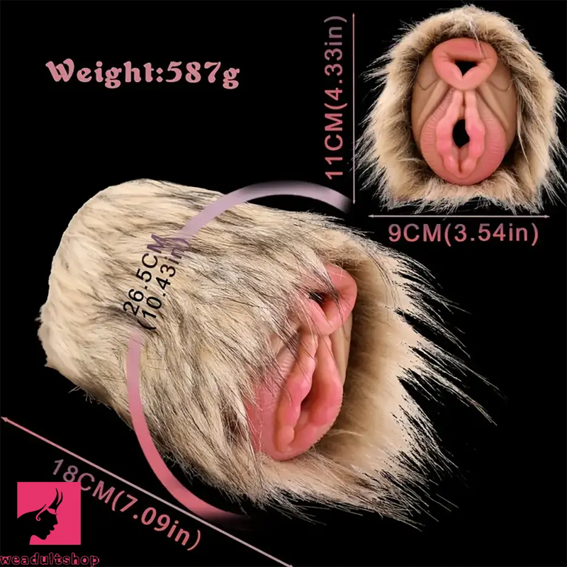 Furry Donkey Double Hole Casting Animal Silicone Pussy Sex Toy