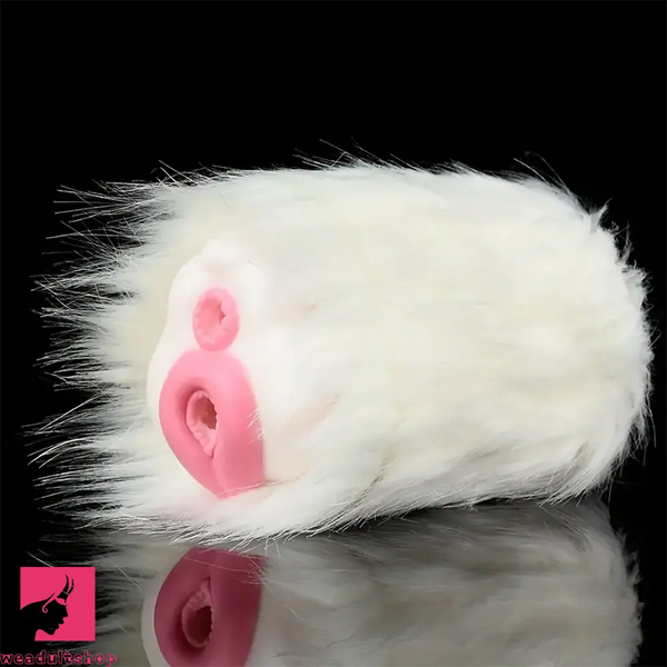 Silicone Animal Pussy Male Masturbator Toy With Removable Fur