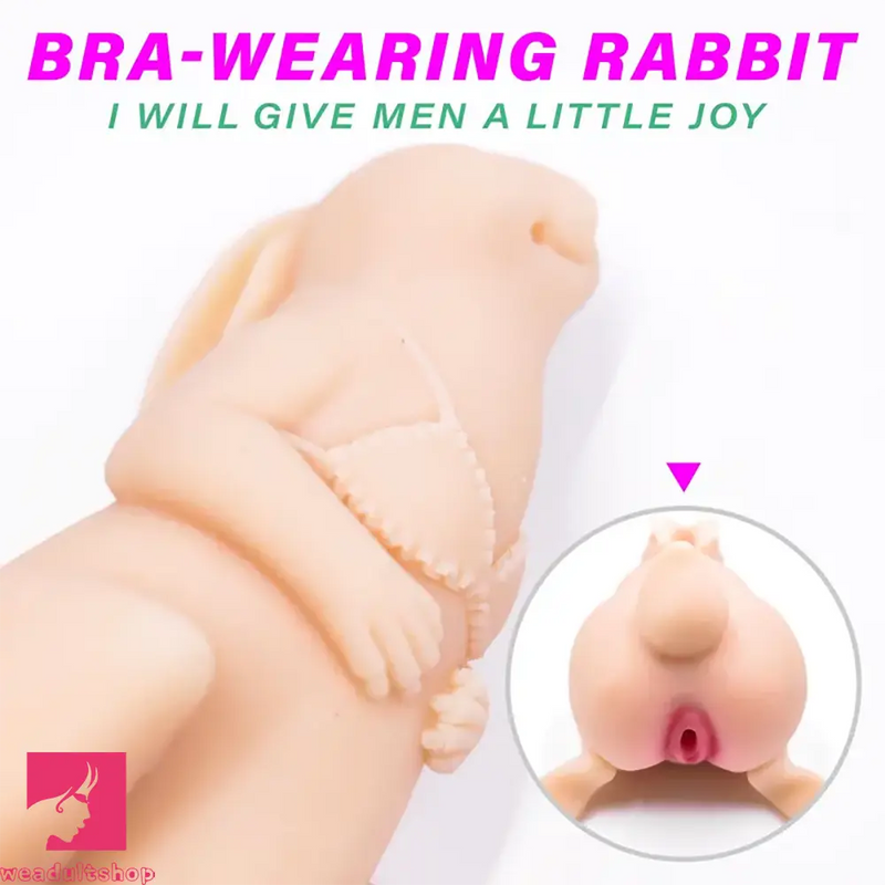 Small Rabbit Male Masturbator With Bra Animal Pocket Pussy