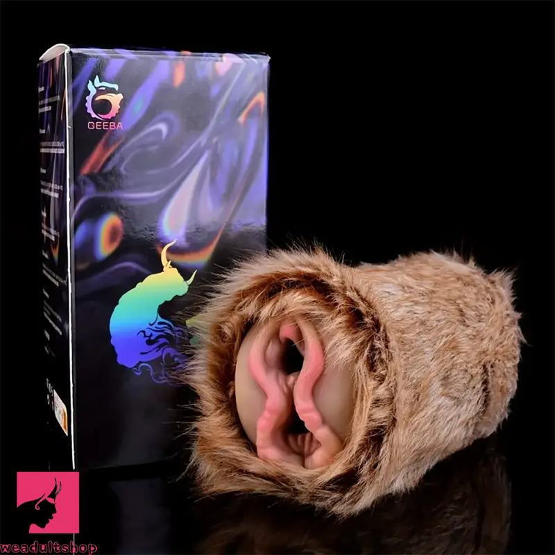 Durable Silicone Animal Fur Pocket Pussy With Lifelike Vagina Anus