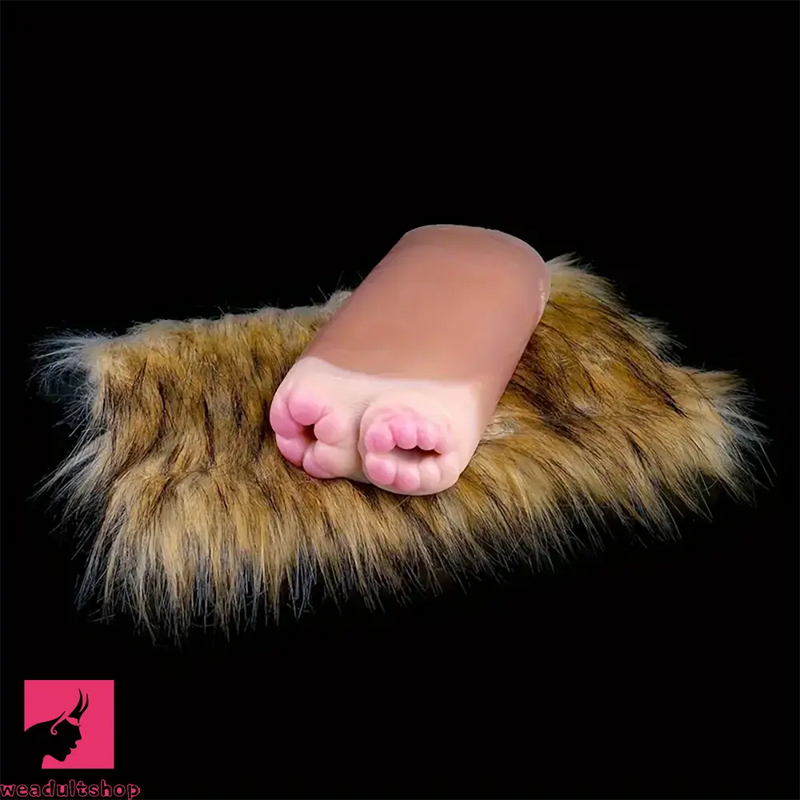 Dual Channel Monkey Fur Animal Pussy Toy With Removable Faux