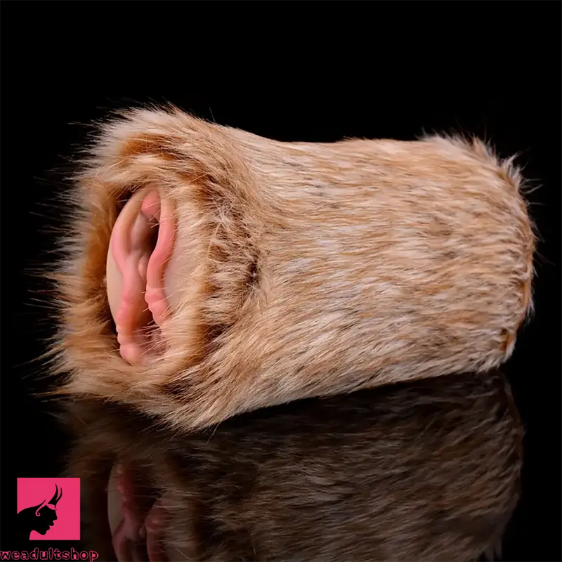 Durable Silicone Animal Fur Pocket Pussy With Lifelike Vagina Anus