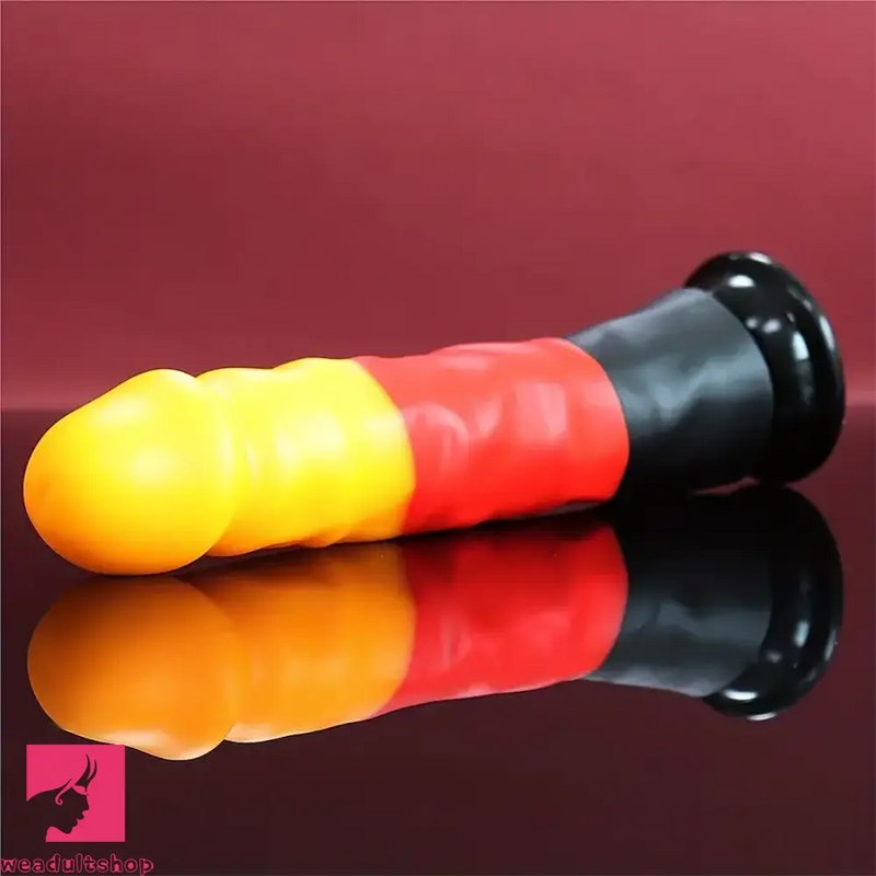 8.27in Silicone Rainbow Soft Realistic Big Pleasure Sex Play Dildo