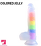 8.46in Silicone Rainbow Soft Realistic Big Crystal Clear Jelly Pleasure Dildo