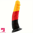 8.27in Silicone Rainbow Soft Realistic Big Pleasure Sex Play Dildo