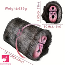 Full Channel Animal Pocket Pussy Removable Fur Male Masturbator