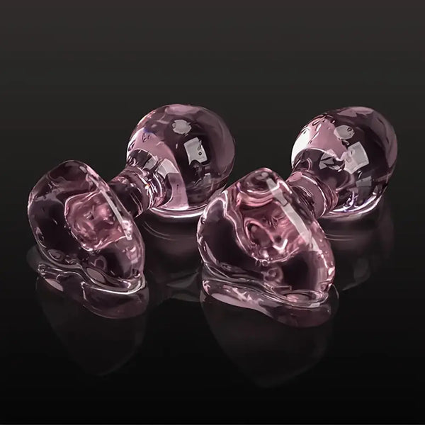 Crystal Mushroom Shape Butt Plug Glass Massage Bum Plug Sex Toy