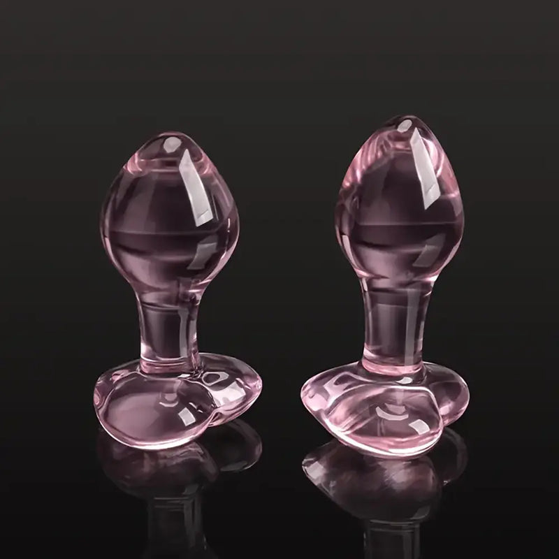 Crystal Mushroom Shape Butt Plug Glass Massage Bum Plug Sex Toy