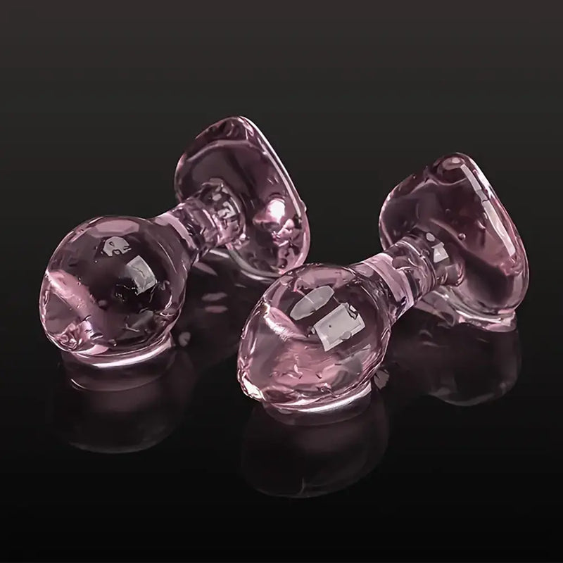 Crystal Mushroom Shape Butt Plug Glass Massage Bum Plug Sex Toy