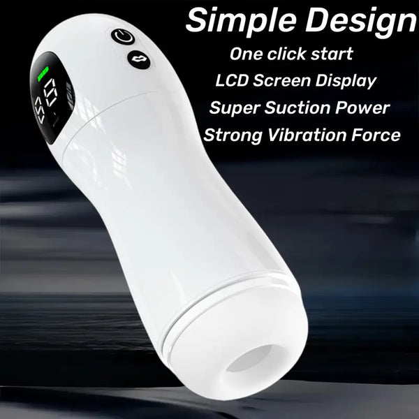 Ten Sucking Vibrating Modes LCD Display Automatic Masturbator