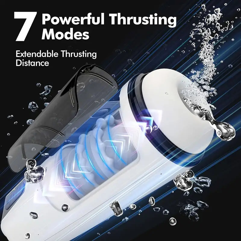 7 Thrusting Vibrating Modes Automatic Hands Free Penis Stroker