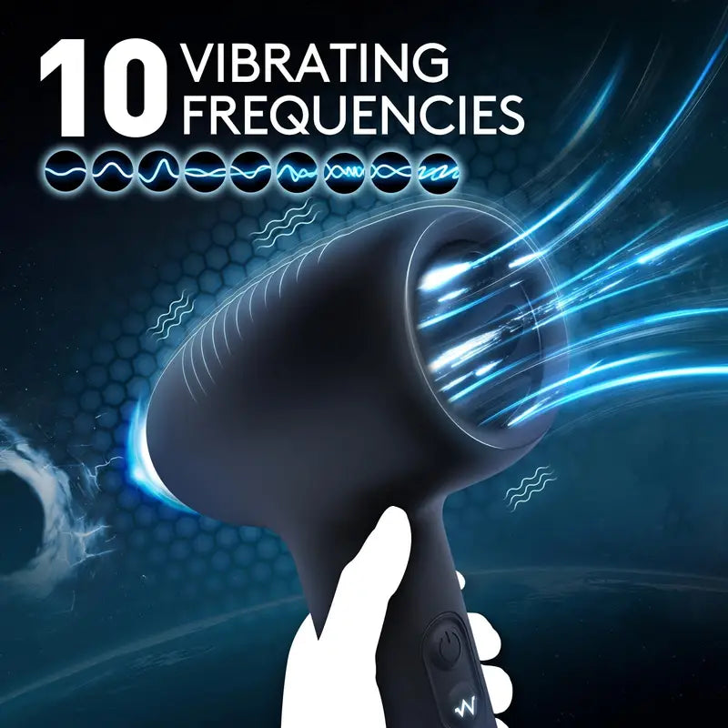 Dual-Opening 10 Modes Electric Auto Penis Stimulator For Men