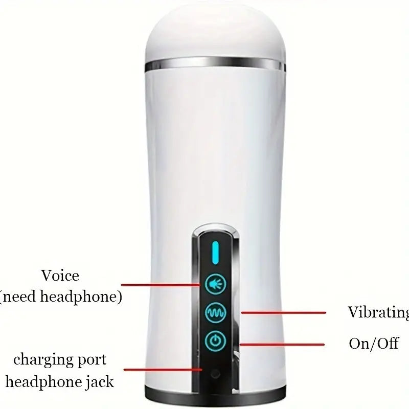 Vibrating Motor 3D Vagina Voice Penis Automatic Masturbator