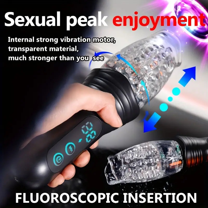 Blowjob Stretching 9 Vibrating Auto Male Penis Masturbator