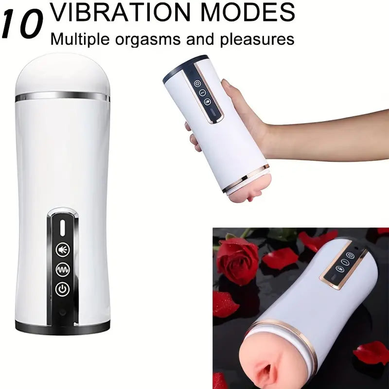 Vibrating Motor 3D Vagina Voice Penis Automatic Masturbator