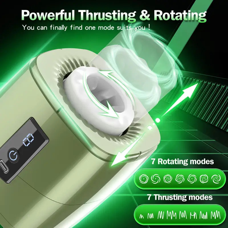 7 Thrusting Rotating Modes Automatic Trainer Penis Stimulator