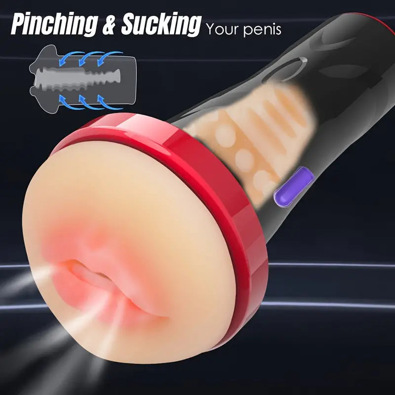 3 Suction 6 Vibrating Sucking Automatic Penis Male Masturbator