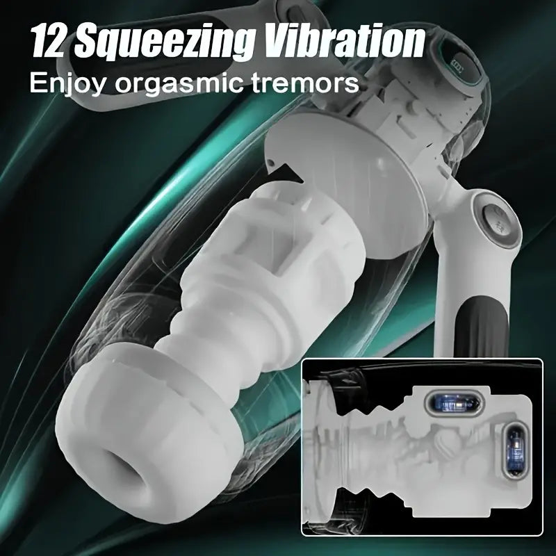 Telescopic Visiable Squeezing 3D Robot Masturbation Auto Masturbator