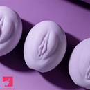 Soft Silicone Manual Realistic Textured Oval Design Pocket Pussy