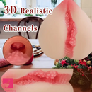 Realistic Pocket Pussy Vagina Textured Soft Fleshy For Penis Training