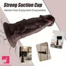 7.2in Realistic Anal Thick Ebony Silicone Lifelike Textured Penis Dildo