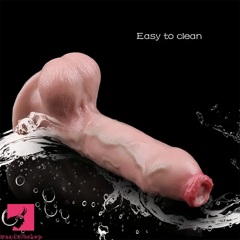 6.88in 7in 7.63in Realistic Soft Liquid Silicone Uncut Dildo For Orgasm