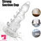 7.67in Monster Knots Clear Spiked TPE Dildo Manual Adult Love Toy