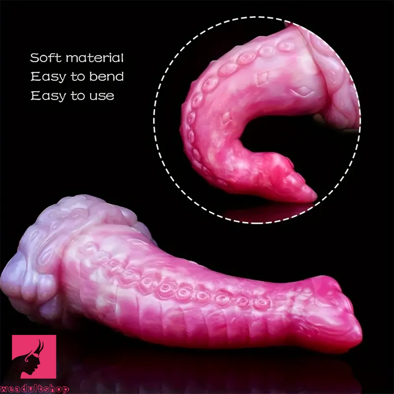 8.3in Fantasy Tentacle Octopus Soft Silicone Animal Cock Fat Dildo