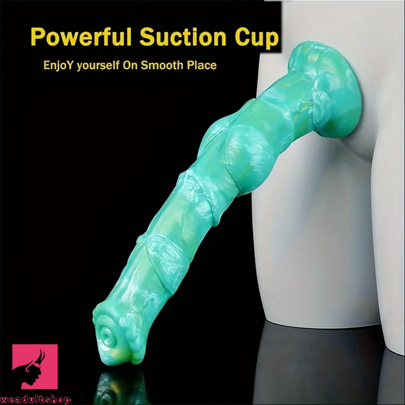 12in Silicone Animal Horse Cock Knot Large Dildo For Sex Play