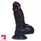 6.69in Realistic Silicone Soft Ebony Veins Cock Dildo With Suction Cup