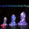 5.52in 7.48in 9.05in Stone Ball Anal Plug Silicone Prostate Adult Toy