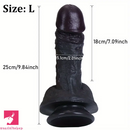 7.48in 9.84in Soft Silicone Ebony Dildo Sex Toy For Couple Orgasm