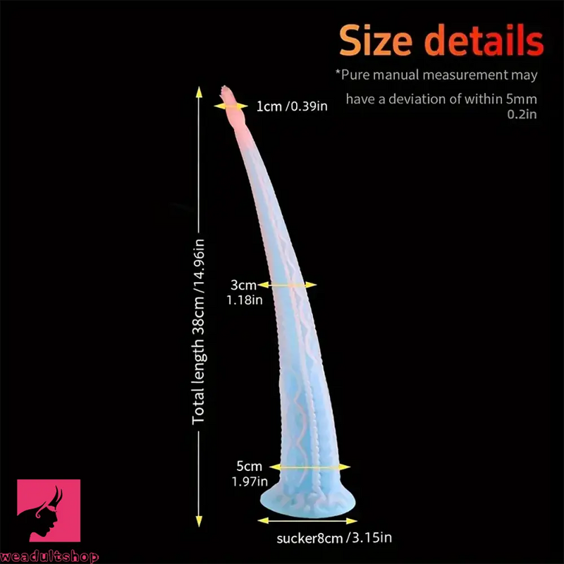 14.96in 18.11in Big Long Flower Petal Silicone Soft Dildo For Women