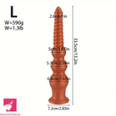 9.45in 11.4in 13.2in Big Silicone Soft Anal Plug Dildo With Butt Beads