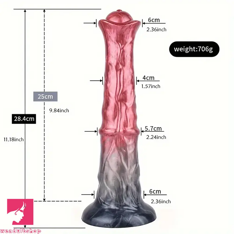 8.43in 10.55in 11.18in 11.22in 12.01in Silicone Soft Horse Big Wide Dildo