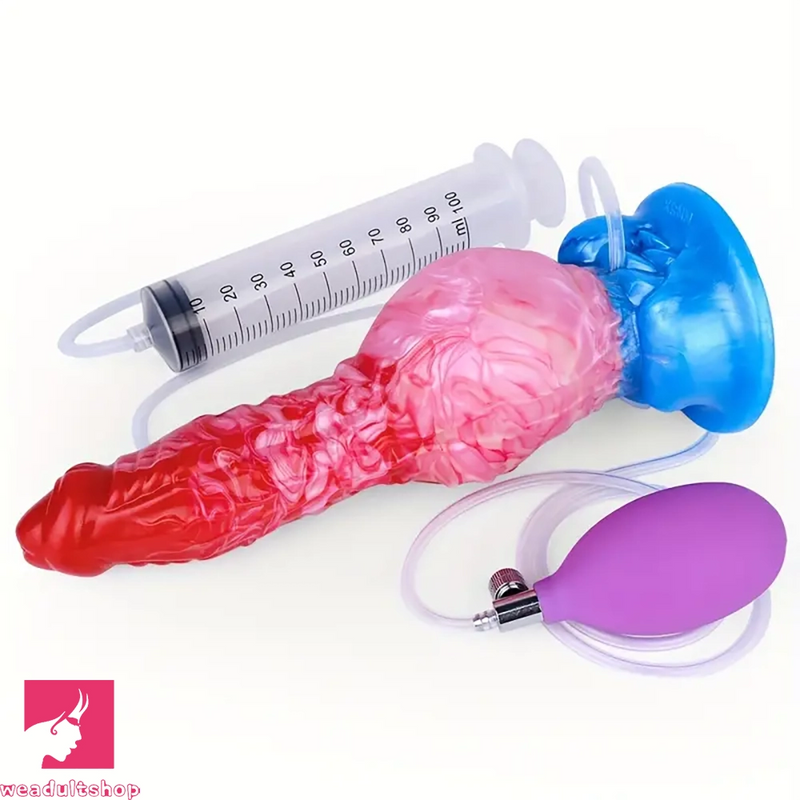 9.37in Fantasy Animal Inflatable Dog Knot Silicone Soft Cock Dildo