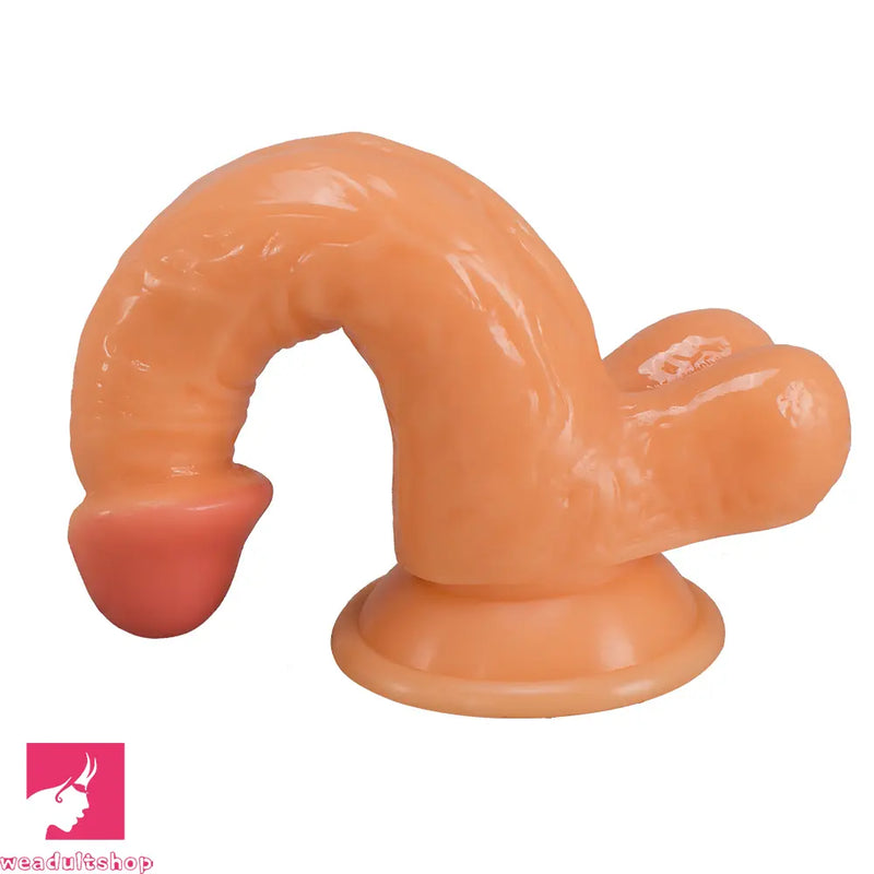 7.09in Real PVC Skin Anal Female Dildo For Sex Using With Suction Cup