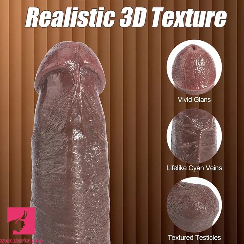 7.28in Realistic Silicone Lifelike 3D Texture Dildo For Beginners Sex