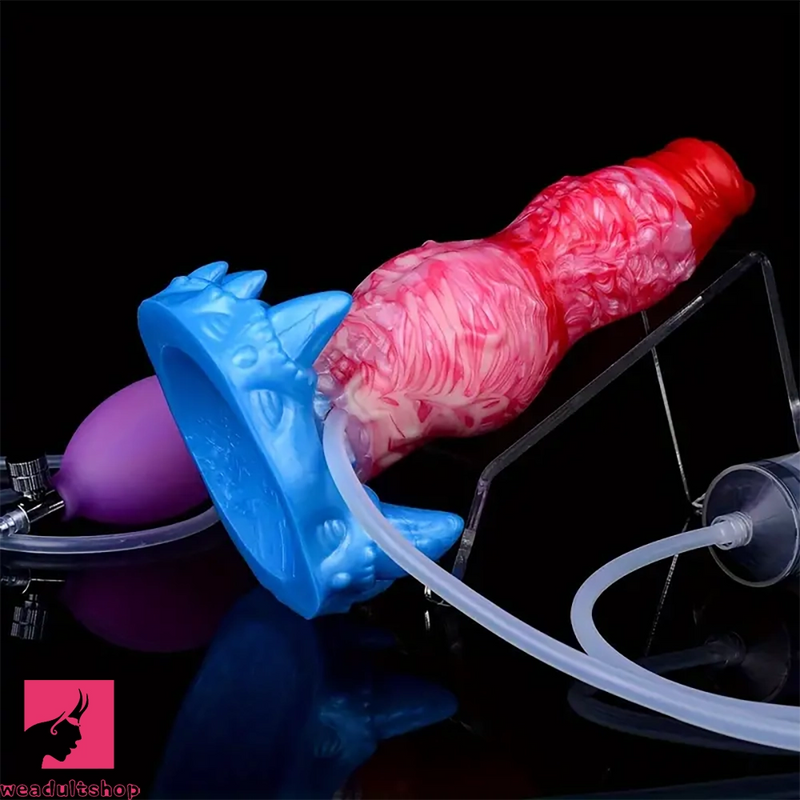 7.09in Inflatable Squirting Anal Silicone Soft Dildo For G-Spot Orgasm