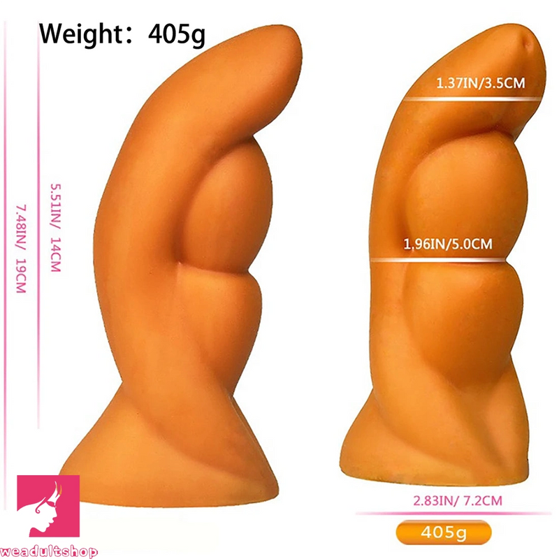 7.48in Monster Silicone Soft Female Butt Plug Dilator Thumb Dildo