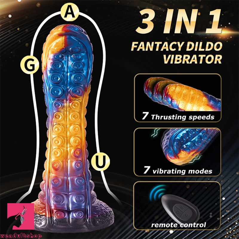 9.05in Monster Remote Control Automatic Tentacle Thrusting Dildo