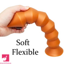 9.84in 11.81in 13.78in Thread Spire Large Soft Cock Anal Butt Plug Dildo